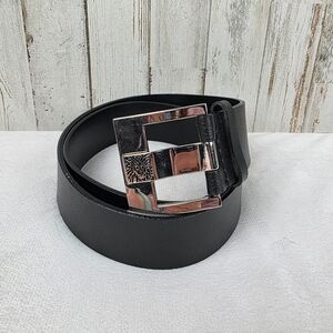 Vintage Anne Klein Leather Black Belt Size Large